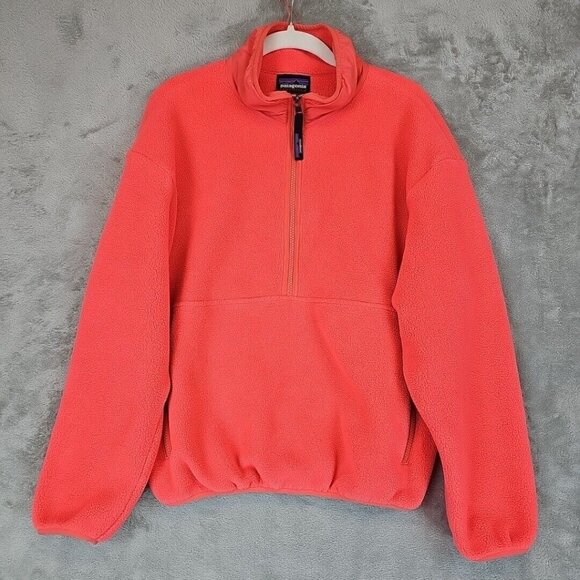 Patagonia Sweaters - Patagonia Synchilla Marsupial Fleece Jacket Womens Size S Coral 1/2 Zip Pullover